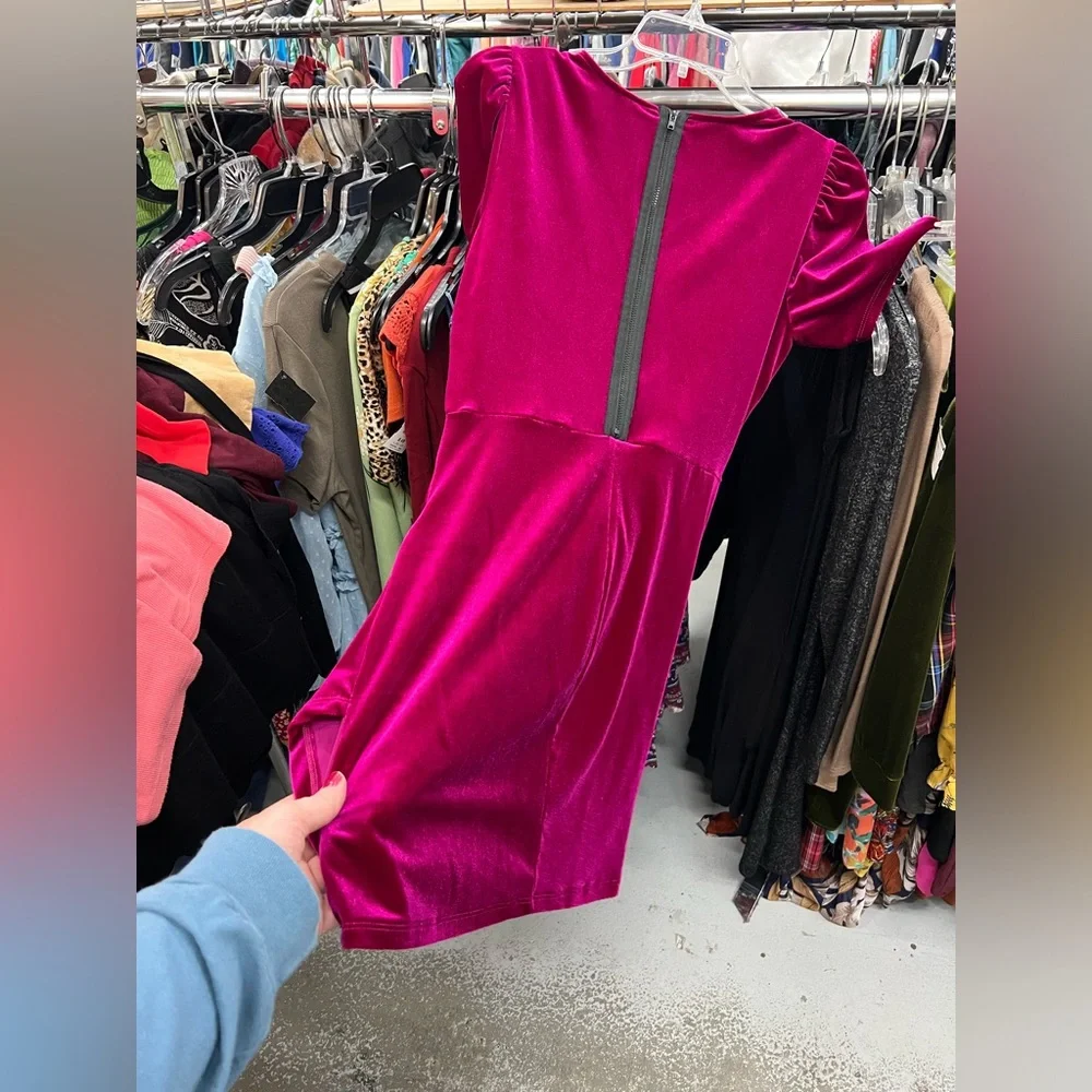 Wild Fable Pink Velvet Dress - Picture 3 of 4